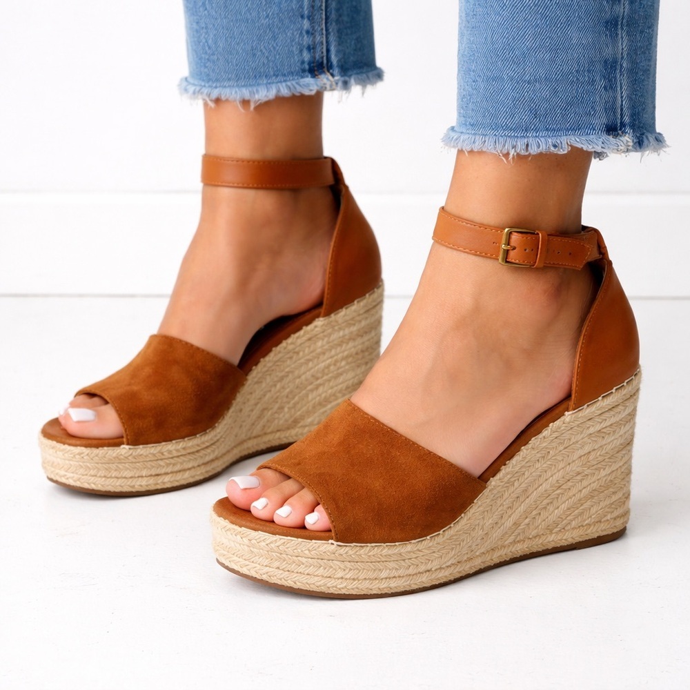 [Steve Madden] Brown Espadrille Wedges